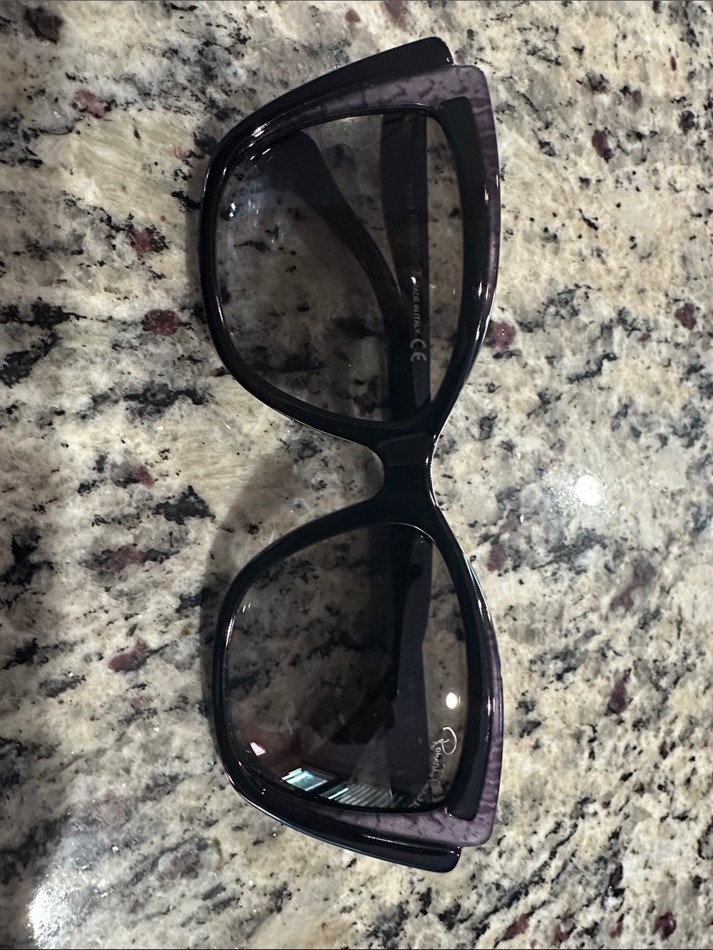 Roberto Cavalli Plus-Sized Black and Purple Gradient Sunglasses
